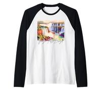 Cataratas del Iguazú Brasil Viaje Pincelada Iguazú Explorando Viaje Camiseta Manga Raglan