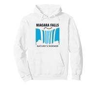 Cataratas del Niágara: Aventura en la Cascada de la Ducha de Sudadera con Capucha, Unisex para Adultos, Blanco, XXL