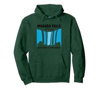 Cataratas del Niágara: Aventura en la Cascada de la Ducha de Sudadera con Capucha, Unisex para Adultos, Verde Bosque, M