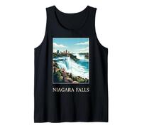 Cataratas del Niágara Nueva York Canadá Cascada Vintage Viajes Camiseta sin Mangas