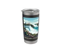 Cataratas del Niágara Nueva York Canadá Cascada Vintage Viajes Vaso térmico de acero inoxidable de doble pared