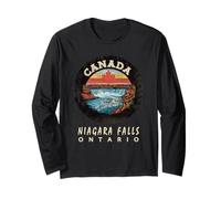 Cataratas del Niágara, Ontario, Toronto y la bandera canadiense Manga Larga