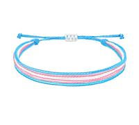 CATASTRBT Pulsera Arcoiris Pulseras de Tejido Orgullo LGBT Gay Ajustable Pulseira Arco Iris Orgulloso Color Azul Rainbow Bracelet Homosexuales Accesorios para Hombres Mujeres (B)