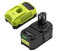 Catastro 18V 5500mAh Repuesto para Ryobi Batería 18V 5.5Ah RB18L50 RB18L40 RB18L25 RB18L15 RB18L13 + 9.6-18V para Ryobi Cargador con indicador LED