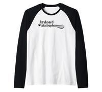 Catástrofe de Teclado Lindos Chistes tontos para Personas Que aman a los Gatos Camiseta Manga Raglan