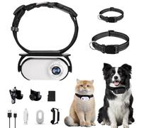 Catcam Pro, Cat CAM Pro 2.0, Cámara de Videos HD 1080p Mini Collar Collar Camina, Cámara de acción de Mascotas para Gatos y Perros, Mini CAM inalámbrica Impermeable para Aventuras (White+16g)