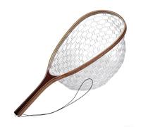 Catch and Release Net Red de Aterrizaje de Pesca con Mosca con Malla de Goma Suave, Marco de Madera Ligero para atrapar y liberar, Ideal para Pesca de truchas en Todas Las Aguas