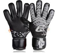 Catch & Keep Guantes de Portero para niños con Garra Splash Gris, Talla 4, Guantes de Portero para niños, Guantes de Portero Ligeros con Soporte para el Pulgar y Banda para la muñeca más Gruesa