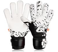 CATCH & KEEP Guantes de portero para niños Kralle Splash, color blanco, talla 4, guantes de portero ligeros para niños con soporte para el pulgar y vendaje de muñeca más grueso