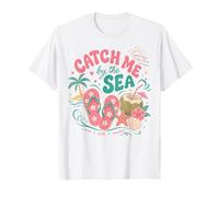 Catch Me by The Sea Beach Chanclas Tropical Summer Graphic Camiseta