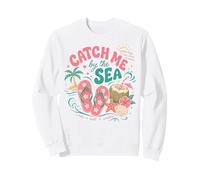 Catch Me by The Sea Beach Chanclas Tropical Summer Graphic Sudadera