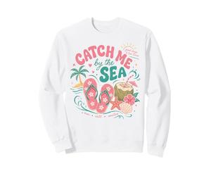 Catch Me by The Sea Beach Chanclas Tropical Summer Graphic Sudadera