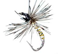 Catch More Fish 10 señuelos de pesca con mosca seca de imitación Chironomid equipados con tiras reflectantes brillantes para visibilidad (oro 16)