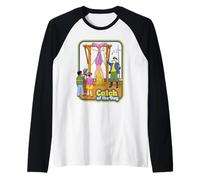 Catch of the Day Mermaid Retro Vintage Funny Adult Humor Camiseta Manga Raglan