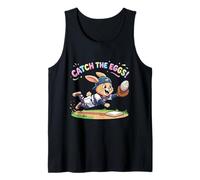 Catch The Eggs Funny Easter Bunny Buceo Catch Baseball Boys Camiseta sin Mangas