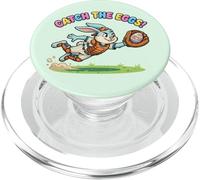 Catch The Eggs Funny Easter Bunny Buceo Catch Baseball Boys PopSockets PopGrip para MagSafe
