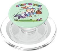 Catch The Eggs Funny Easter Bunny Buceo Catch Baseball Boys PopSockets PopGrip para MagSafe