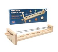 Catch The Moon Game - Wood 32.5x11.5x7cm | Wooden Moon Balls Tabletop Game