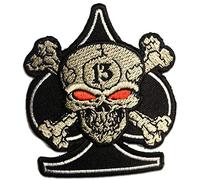 Catch the Patch 13 Calavera Parche Termoadhesivo 8,3 x 7,6 cm para Adultos con Skull Vintage Edgy Statement, Heavy Metal Festival Regalo Idea Original