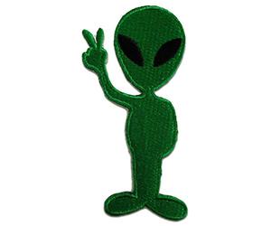 Catch the Patch Alien Parches Termoadhesivos Divertidos 4,5 x 8,5 cm para Adultos con Tela Tejido Algodón Original