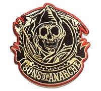 Catch the Patch Anarchy Moto Club Parche Termoadhesivo 8 x 8,2 cm para Adultos con Motero Chaleco Heavy Metal Rocker, Manualidades DIY Regalo Idea Original Detalle