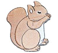 Catch the Patch Ardilla Parches Termoadhesivos Animales 7,1 x 9,5 cm para Niños con Tela Tejido Algodón Original, Perro Gato Ropa Pantalones Jeans Coser Reparación