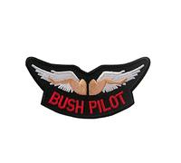Catch the Patch Biker Cita Frase Bush Piloto Parches Termoadhesivos Divertidos 10 x 4,5 cm para Adultos con Tela Tejido Algodón Original, Smiley Alien Ropa Pantalones Jeans Coser Personalizado