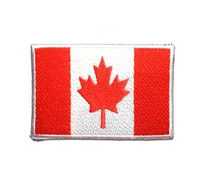 Catch the Patch Canadá Parche Termoadhesivo 7,4 x 4,9 cm para Adultos Niños con Bandera Nacional Tricolor Auténtica, Souvenir Viaje Mundial 2026 Decoración
