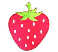 Catch the Patch Fresa Fruta Parche Termoadhesivo 6,5 x 7,7 cm para Niños con Verano Picnic Lentejuelas Vintage, Niña Niño Regalo Idea Original Detalle
