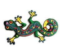 Catch the Patch Gecko Salamandra Parches Termoadhesivos Reptiles 9,4 x 6 cm para Niños con Tela Tejido Algodón Original, Dinosaurio Dragón Ropa Pantalones Jeans Coser Reparación