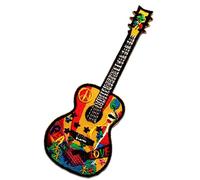 Catch the Patch Guitarra Peace Paz Parches Termoadhesivos Paz 5 x 12,8 cm para Adultos con Tela Tejido Algodón Original