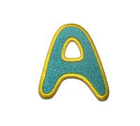 Catch the Patch Letra A Azul Parches Termoadhesivos Letras 6,3 x 5,3 cm para Niños Adultos con Nombre Iniciales Monograma Personalizado, Deporte Equipo Fútbol Números Decoración Ropa