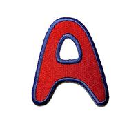 Catch the Patch Letra A Rojo Parches Termoadhesivos Letras 6,3 x 5,3 cm para Niños Adultos con Nombre Iniciales Monograma Personalizado, Deporte Equipo Fútbol Números Decoración Ropa