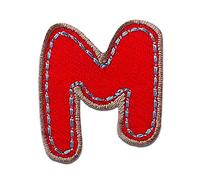 Catch the Patch Letra M Multicolor Parches Termoadhesivos Letras 2,8 x 3,2 cm para Niños Adultos con Nombre Iniciales Monograma Personalizado, Deporte Equipo Fútbol Números Decoración Ropa