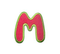 Catch the Patch Letra M Rosa Parches Termoadhesivos Letras Set para Niños Adultos con Nombre Iniciales Monograma Personalizado, Deporte Equipo Fútbol Números Decoración Ropa