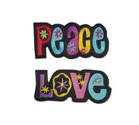 Catch the Patch Love Peace Parches Termoadhesivos Paz Set para Adultos con Tela Tejido Algodón Original
