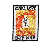 Catch the Patch Make Love Guerra Parches Termoadhesivos Paz 7,5 x 5,5 cm para Adultos con Tela Tejido Algodón Original