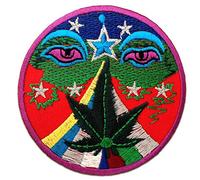 Catch the Patch Marihuana Cannabis Weed Parches Termoadhesivos Statement 7,5 x 7,5 cm para Adultos con Tela Tejido Algodón Original
