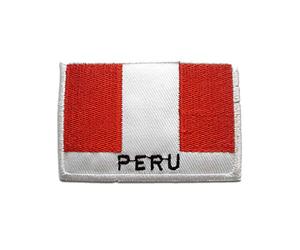 Catch the Patch Perú Parche Termoadhesivo 4,9 x 7 cm para Adultos Niños con Bandera Nacional Tricolor Auténtica, Souvenir Viaje Mundial 2026 Decoración
