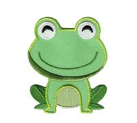 Catch the Patch Rana Parches Termoadhesivos Peces 5,9 x 6,8 cm para Niños con Tela Tejido Algodón Original, Tiburón Delfín Ropa Pantalones Jeans Coser Reparación