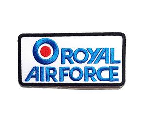 Catch the Patch Royal Fuerza Aérea Ejército Parches Termoadhesivos Militar 9,3 x 4,7 cm para Adultos con Piloto Escuadrón Aviación Original Vintage, Airsoft SWAT Medico Insignia Detalle Auténtico