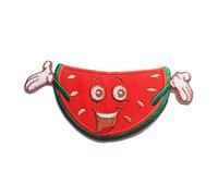 Catch the Patch Sandia Fruta Parche Termoadhesivo 12,5 x 5,6 cm para Niños con Fresa Banana Colorido Glitter, Niña Niño Regalo Idea Original Detalle