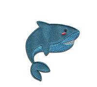Catch the Patch Tiburon Pirata Parche Termoadhesivo 6,1 x 4,6 cm para Niños con Caribe Tesoro Vintage Original, Cumpleaños Regalo Manualidades DIY Idea