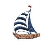 Catch the Patch Velero Barco Parche Termoadhesivo 4,9 x 4,1 cm para Niños Adultos con Marina Costa Vintage Original, Aplique Coser Ropa Vacaciones Cumpleaños Manualidades