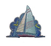 Catch the Patch Velero Barco Parche Termoadhesivo 7 x 8,5 cm para Niños Adultos con Marina Costa Vintage Original, Aplique Coser Ropa Vacaciones Cumpleaños Manualidades