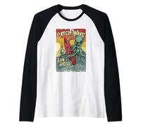 Catch The Wave San Diego Surf Club - Gráfico Kraken Camiseta Manga Raglan