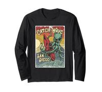 Catch The Wave San Diego Surf Club - Gráfico Kraken Manga Larga