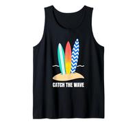 Catch The Wave Summer Coastal Diseño Gráfico Camiseta sin Mangas