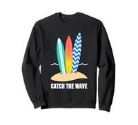 Catch The Wave Summer Coastal Diseño Gráfico Sudadera