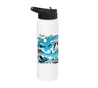 Catch The Waves In Style Stainless Steel Insulated Water Bottle